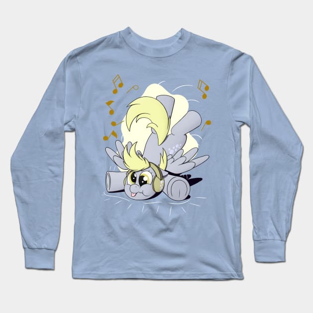 Derpy with Headphones Long Sleeve T-Shirt by Heartbeat Unicorn